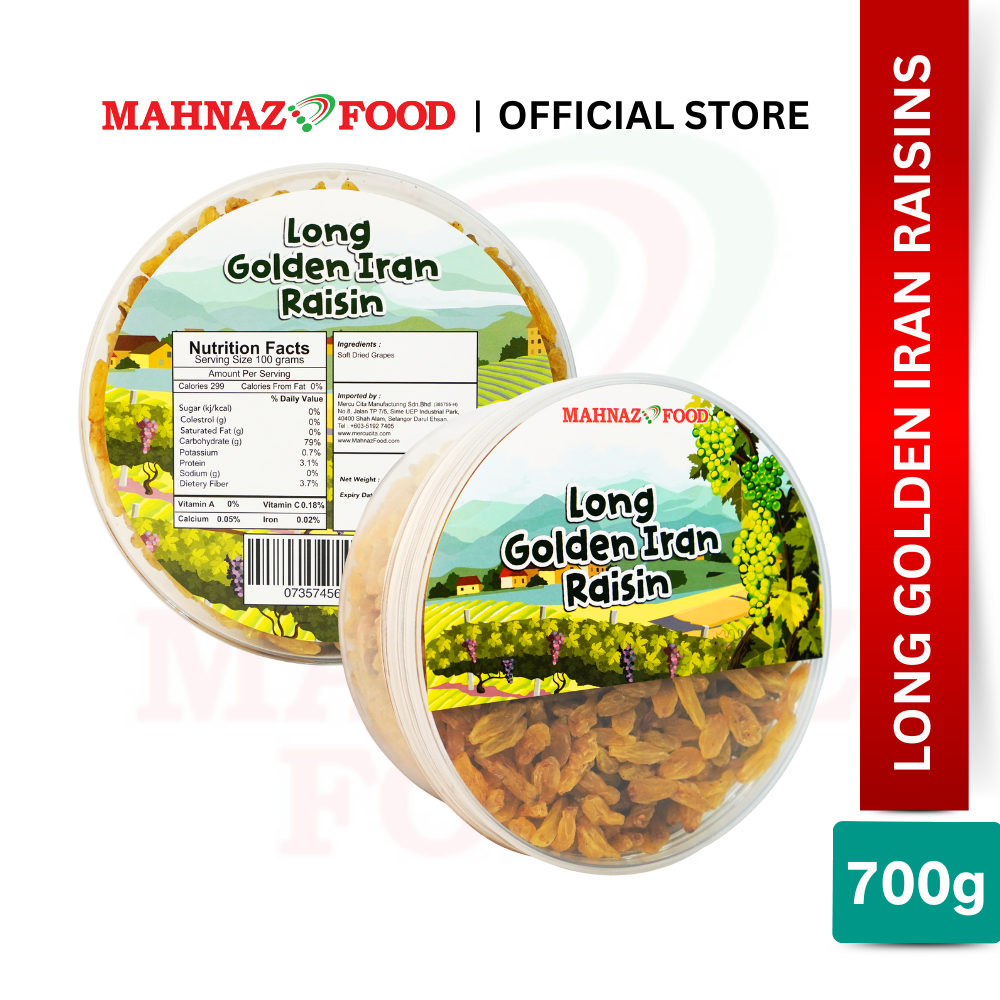 Mahnaz Food Variety Raisins Round Container 500g – 700g | Premium Snack | Healthy Gift Set | Mix Raisins | 葡萄干礼盒