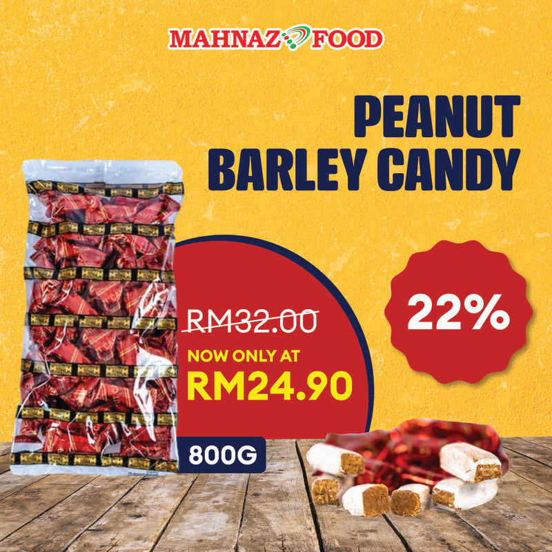 Makanan Mahnaz - Gula-gula Barli Kacang (200G/400G/800G/2Kg) | Kuih Raya