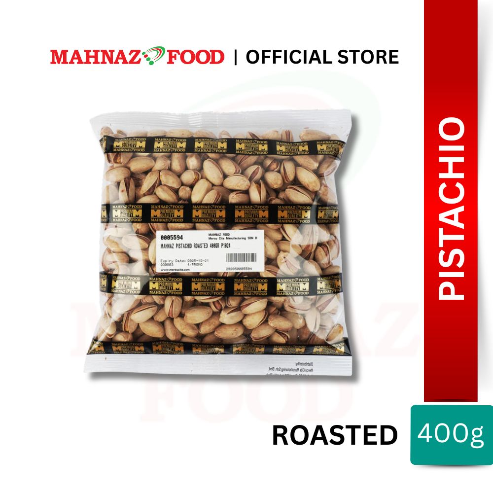 MAHNAZ FOOD - PROMOSI KACANG Pistachio/Cashew Nut/Brazil Nut/Walnut/Arang/Hazelnut (400g)-Pistachio Iran 400g