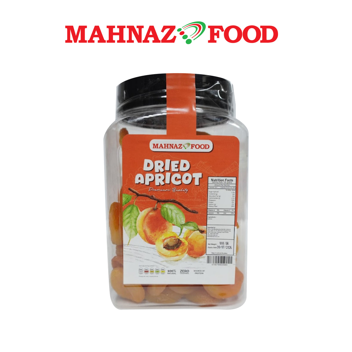 Mahnaz Food Dried Apricot 800g Jar