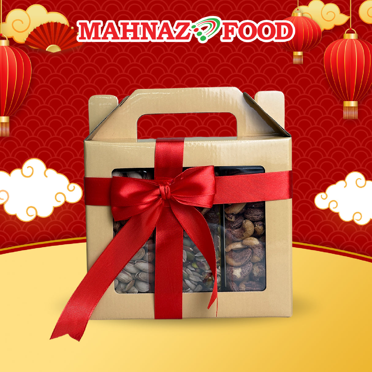 Mahnaz Food CNY Bundle Set - Mix Pecan Berry 300g, Roasted Pistachio 250g , Charcoal 250g