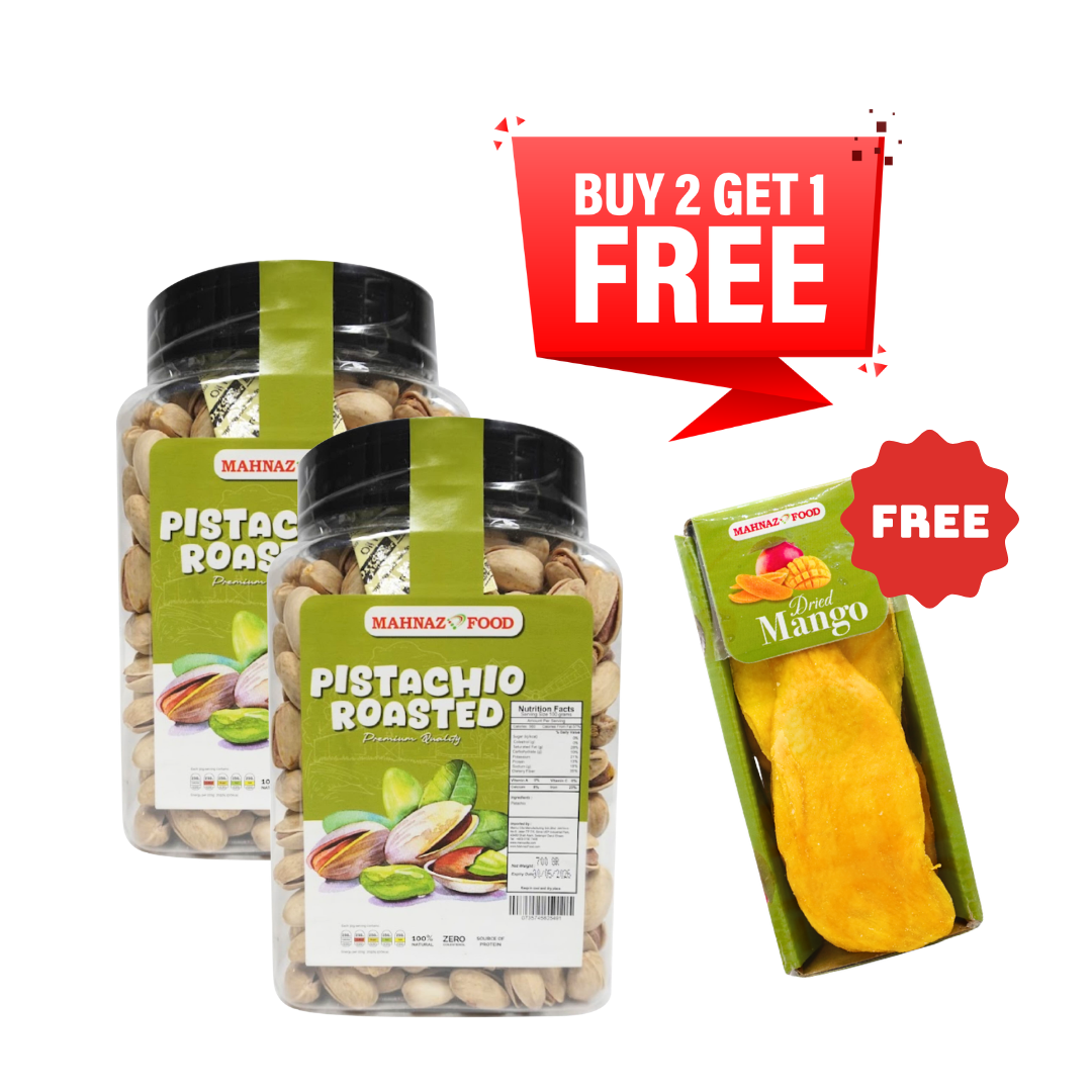 Buy 2 Free 1 | Pistachio Roasted | 800g | Free Dried Mango