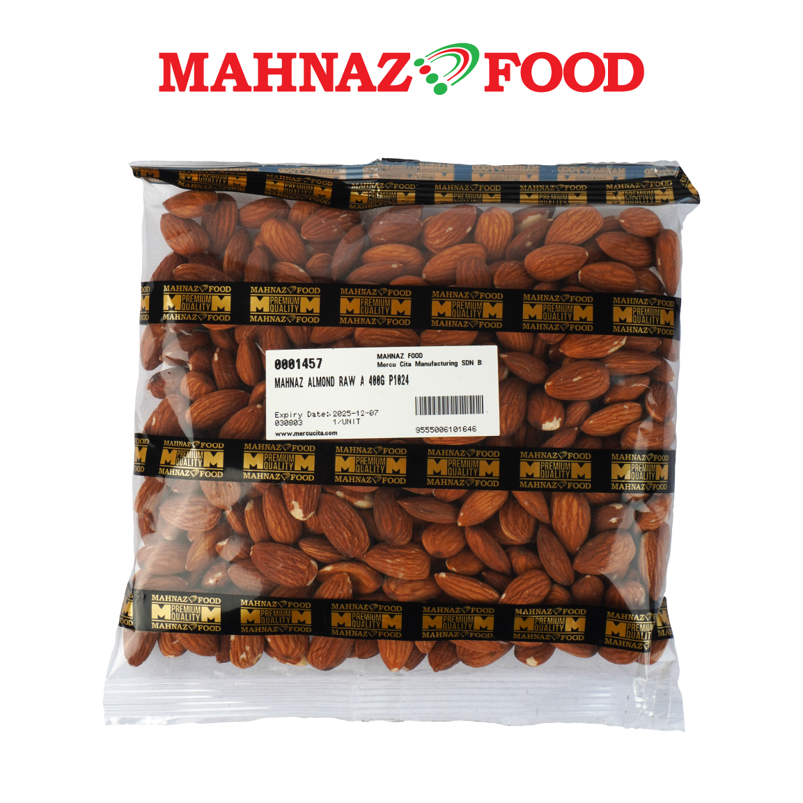 Mahnaz Food Almond Raw Almond 400g