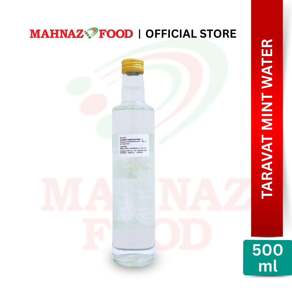 Mahnaz Food Taravat Mint Water 500ml | Natural Herbal Distillate | Digestion & Hydration | Air Pudina | 薄荷水