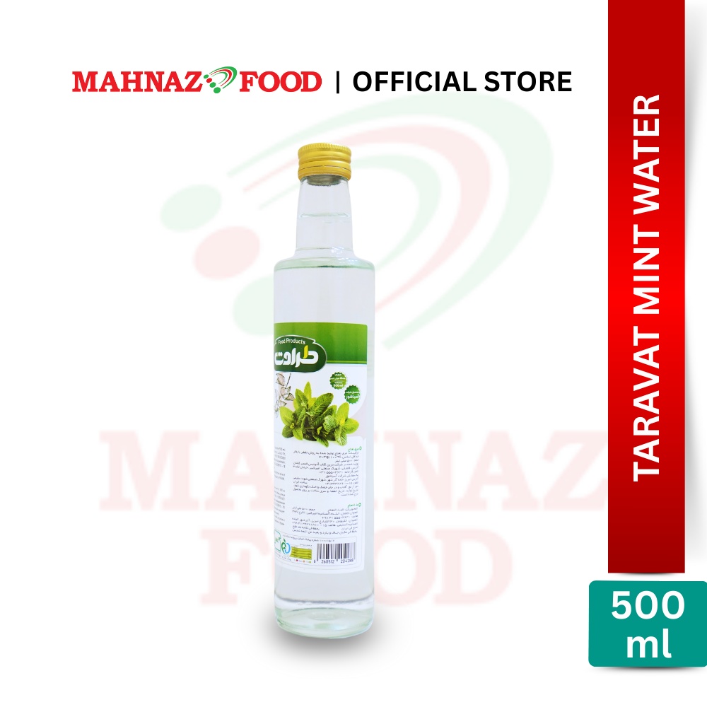 Mahnaz Food Taravat Mint Water 500ml | Natural Herbal Distillate | Digestion & Hydration | Air Pudina | 薄荷水