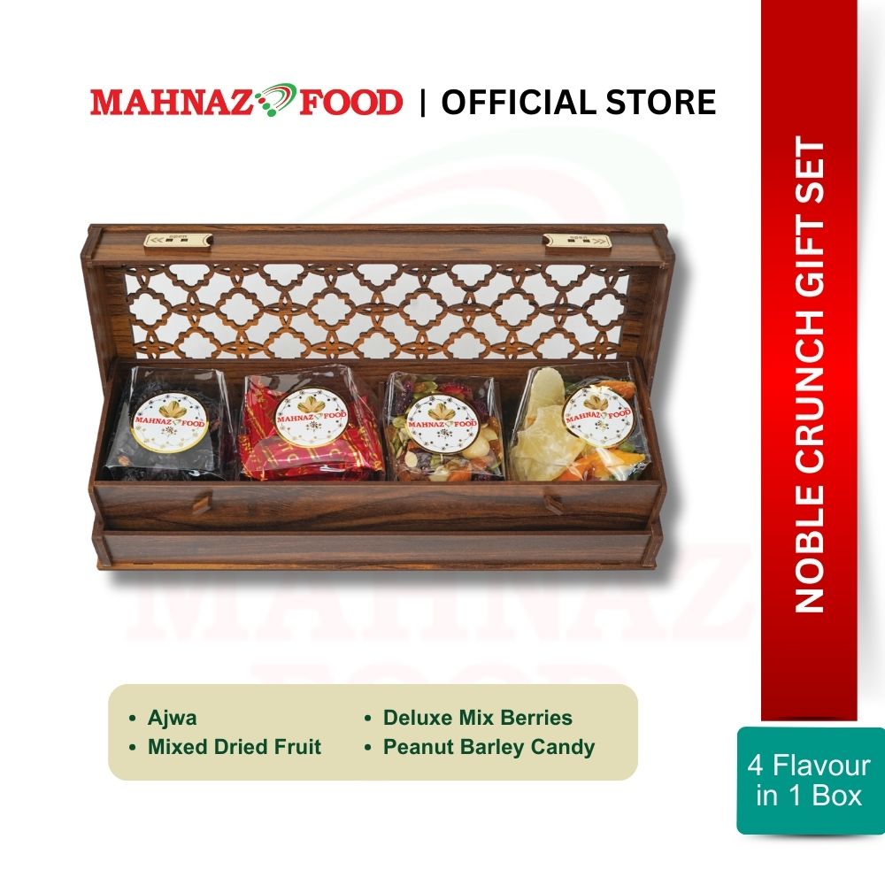 Kotak Hadiah Emas Kurma Klasik Makanan Mahnaz