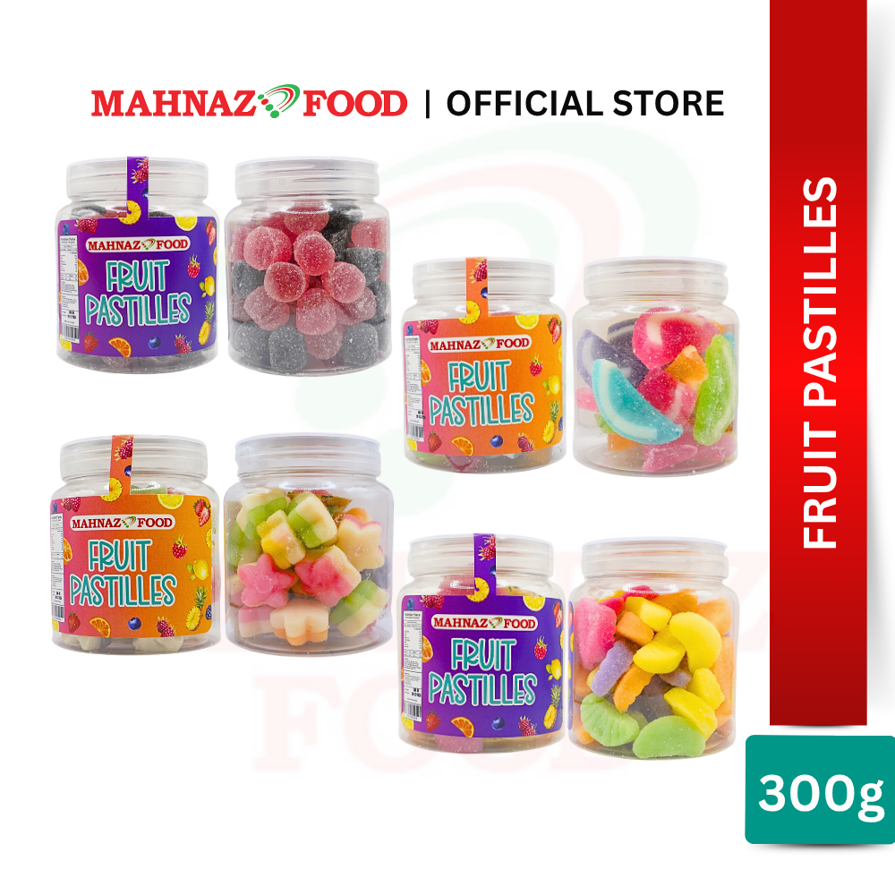 MAHNAZ FOOD JELLY FRUIT PASTILLE 300G