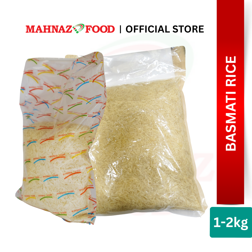 Mahnaz Food Basmati Rice 1KG / 2KG | Beras Basmati Premium Aromatic Long Grain