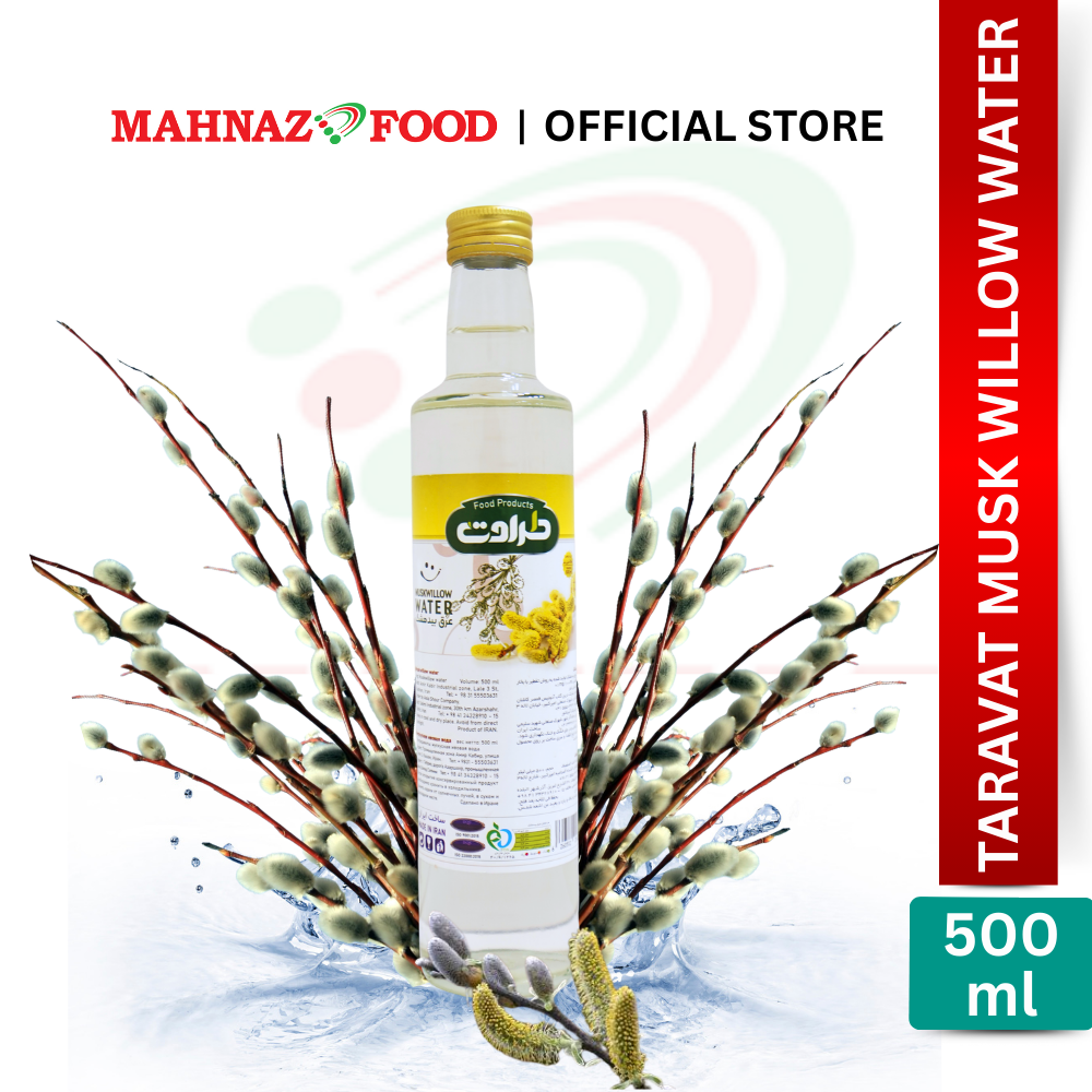 Mahnaz Food Taravat Muskwillow Water 500ml | Natural Herbal Distillate | Pain Relief & Relaxation | Air Bidmeshk | 麝香柳水