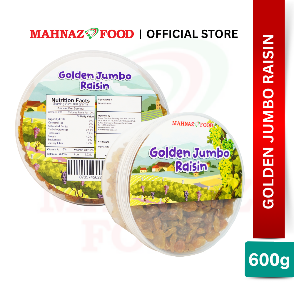 Mahnaz Food Variety Raisins Round Container 500g – 700g | Premium Snack | Healthy Gift Set | Mix Raisins | 葡萄干礼盒