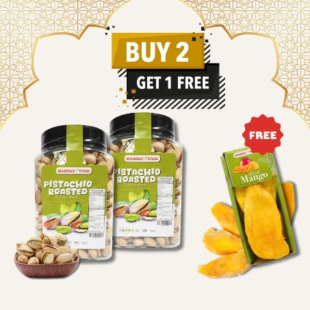 Buy 2 Free 1 | Cashew Nut Roasted | Mix Fruits & Nuts Jumbo Raisin | Pistachio Roasted | Lale Pecan Berry Mix | Lale Macadamia Berry Mix | Mix Fruits & Nuts | 800g| Free Dried Mango