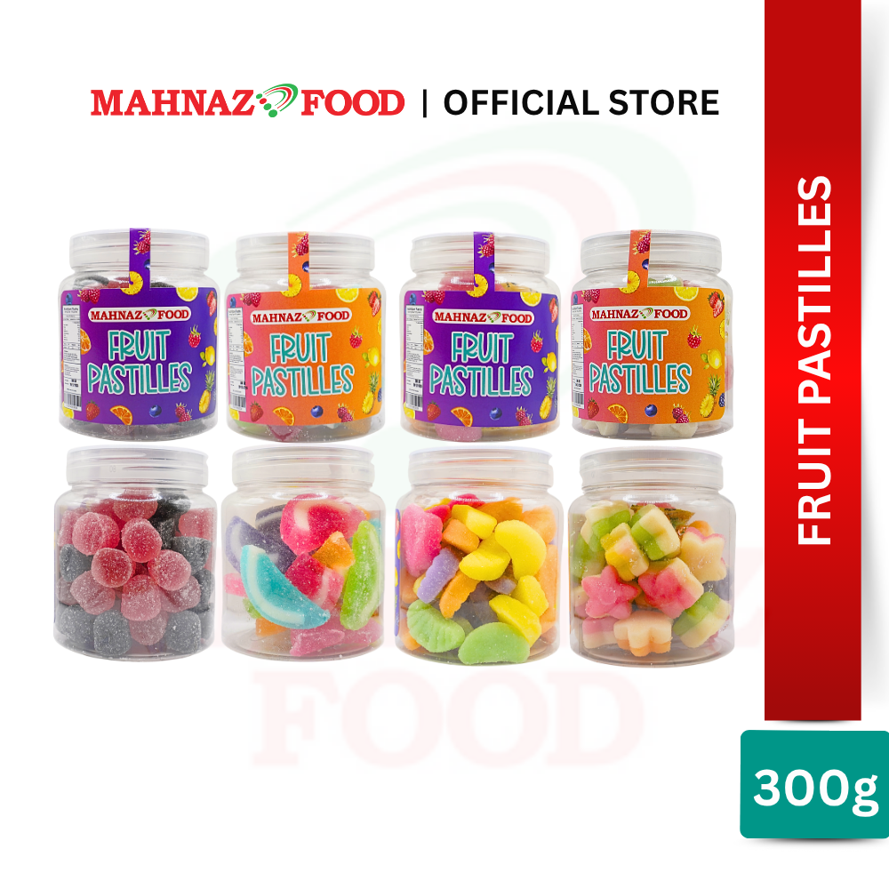 MAHNAZ FOOD JELLY FRUIT PASTILLE 300G
