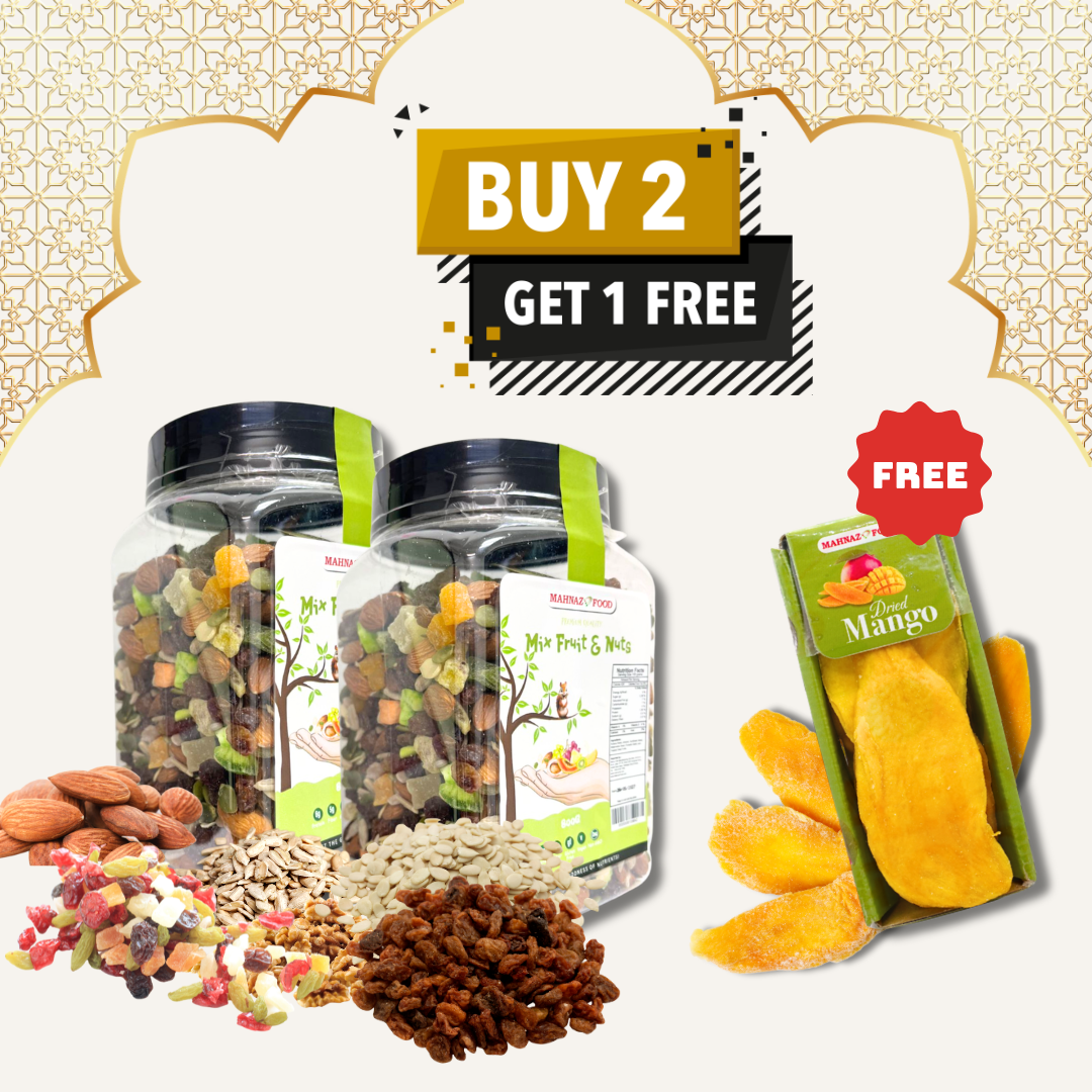 Buy 2 Free 1 | Mix Fruits & Nuts | 800g | Free Dried Mango
