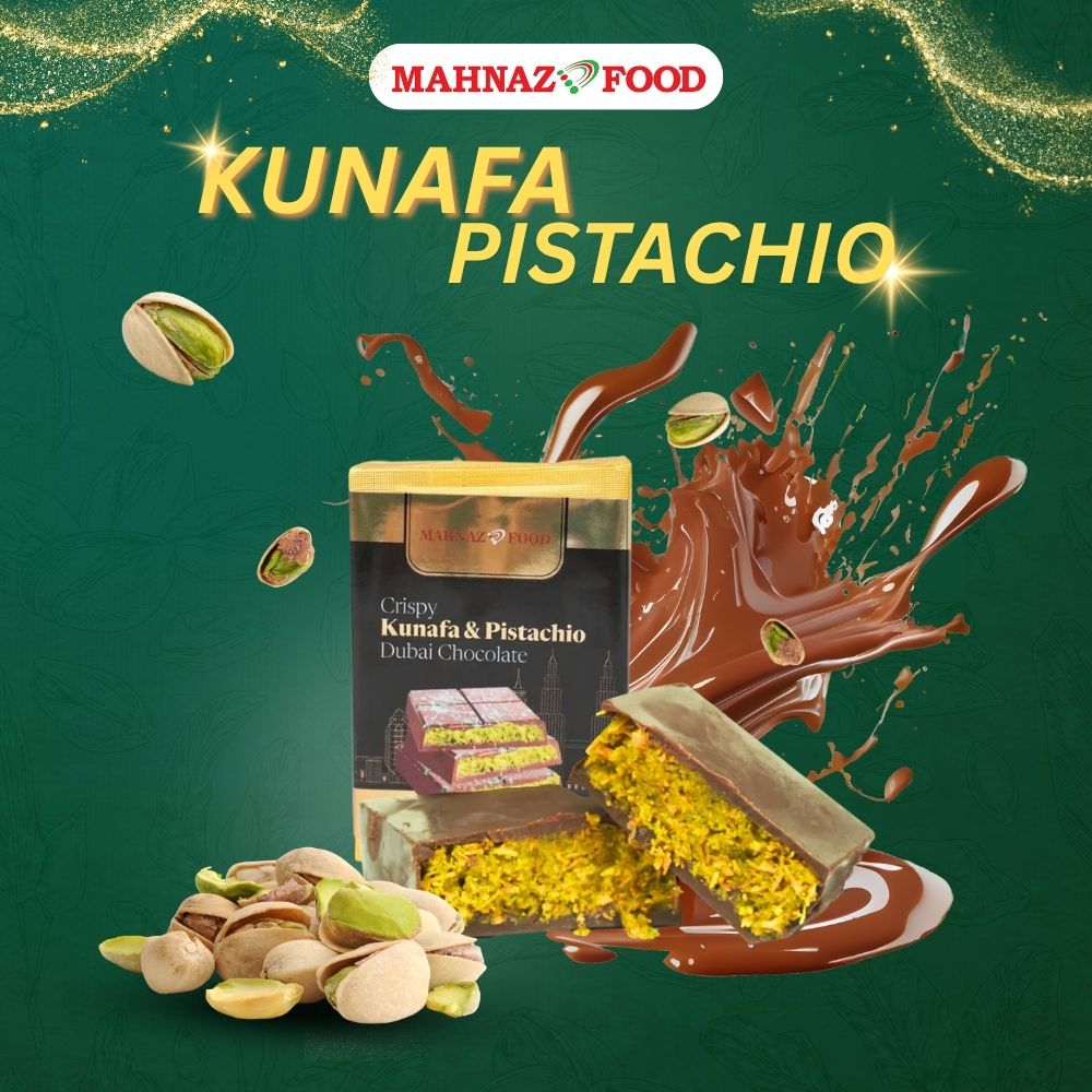 Mahnaz Food Lale Dubai Coklat Kunafa Dengan Pistachio