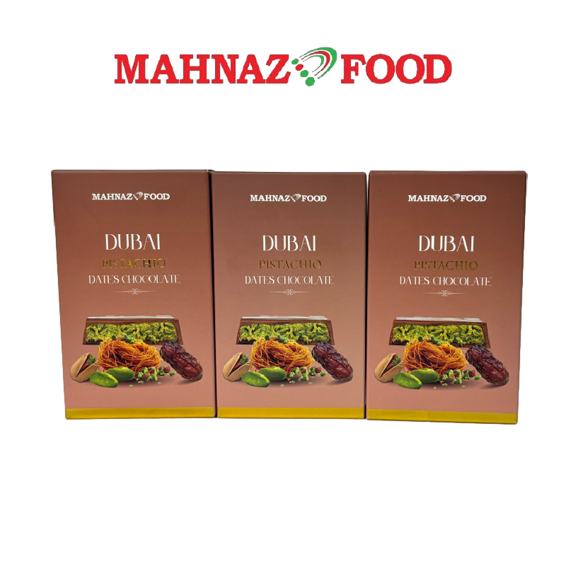 Mahnaz Food Dubai Pistachio Dates Chocolate - 200g