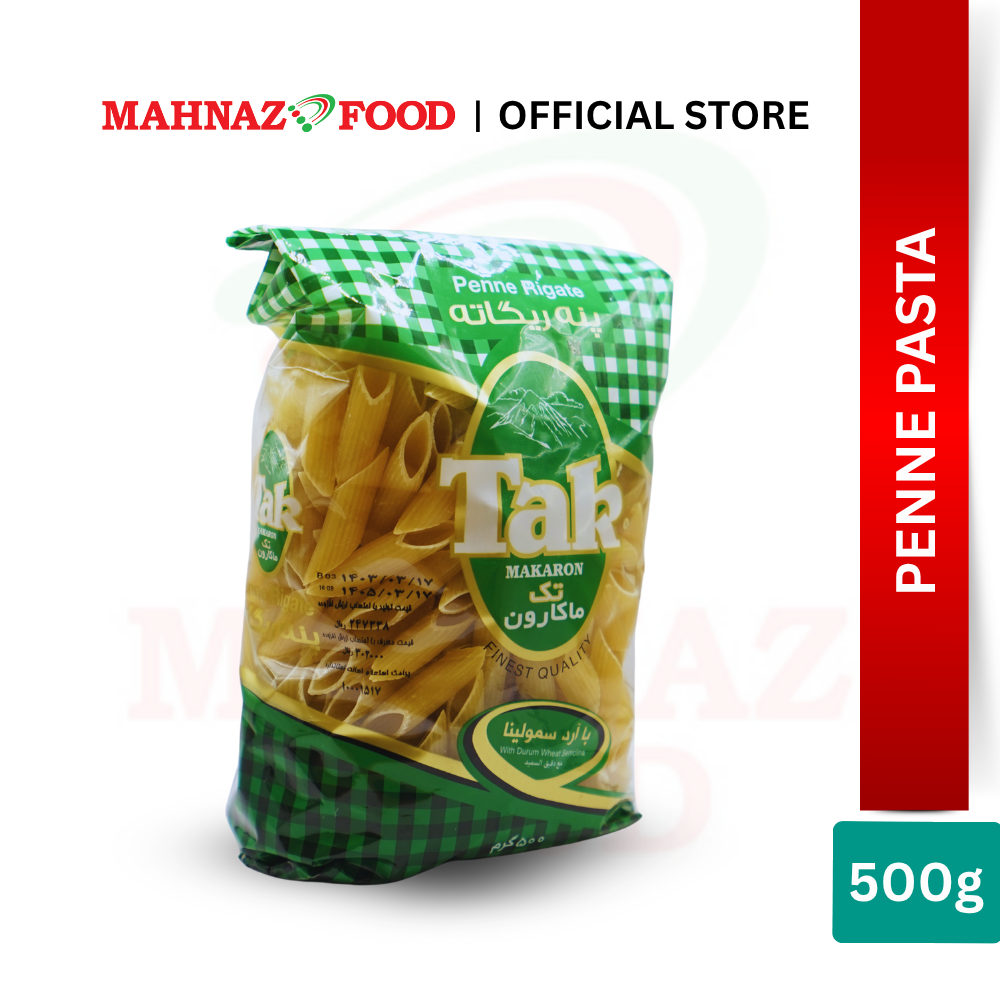 Mahnaz Food Makaron Penne Rigate 500g | Premium Penne Pasta | Pasta Berkualiti Dari Turki