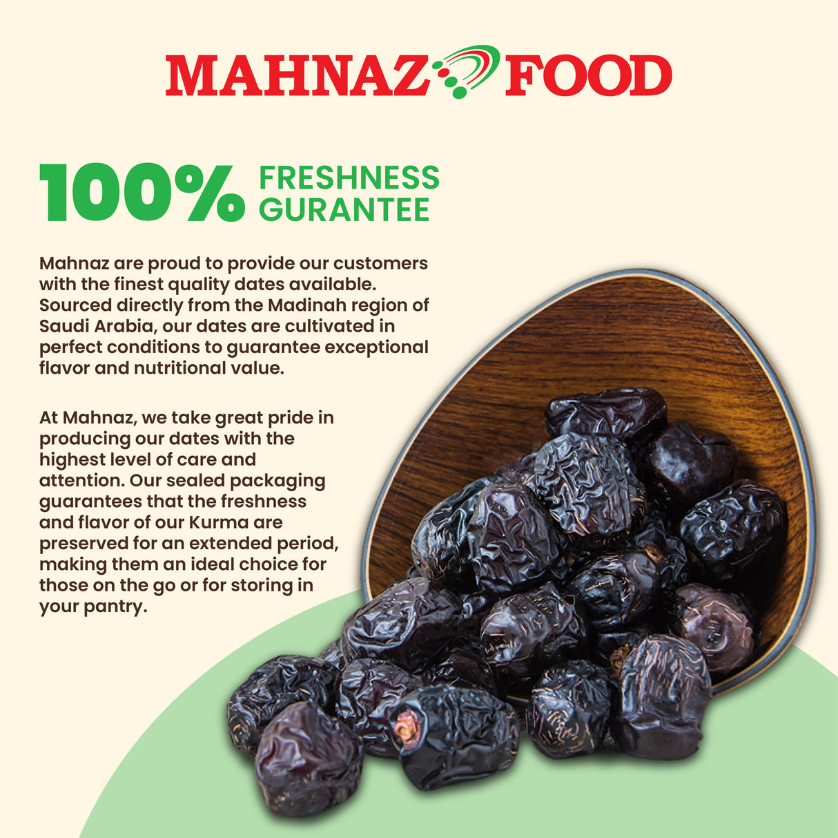 Makanan Mahnaz - Kurma Ajwa | Kurma Nabi ( 500G / 800G / 1Kg )