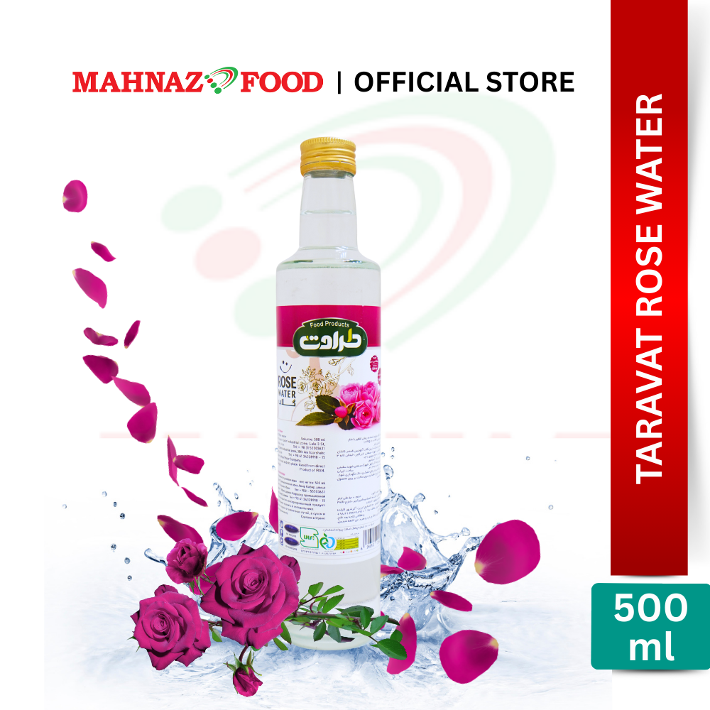 Mahnaz Food Taravat Rose Water 500ml | Natural Floral Water | Mood Booster & Relaxation | Air Mawar | 玫瑰花水