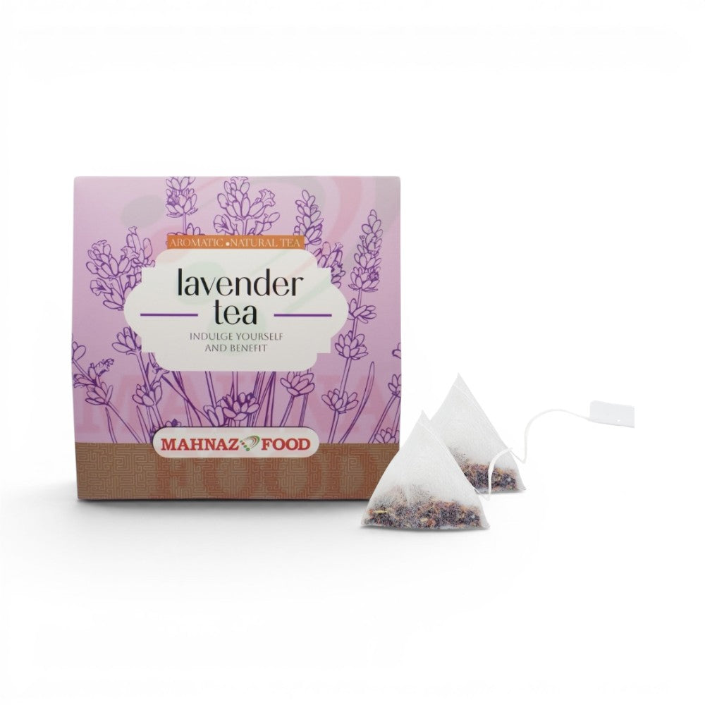 Mahnaz Food lavender tea bags, aromatic natural tea with dried lavender flowers, 6 or 10 count.
