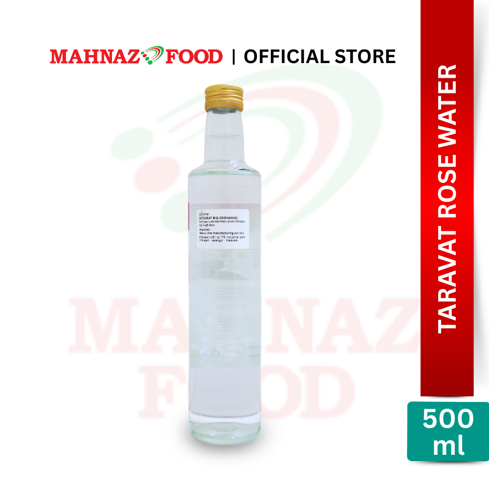 Mahnaz Food Taravat Rose Water 500ml | Natural Floral Water | Mood Booster & Relaxation | Air Mawar | 玫瑰花水