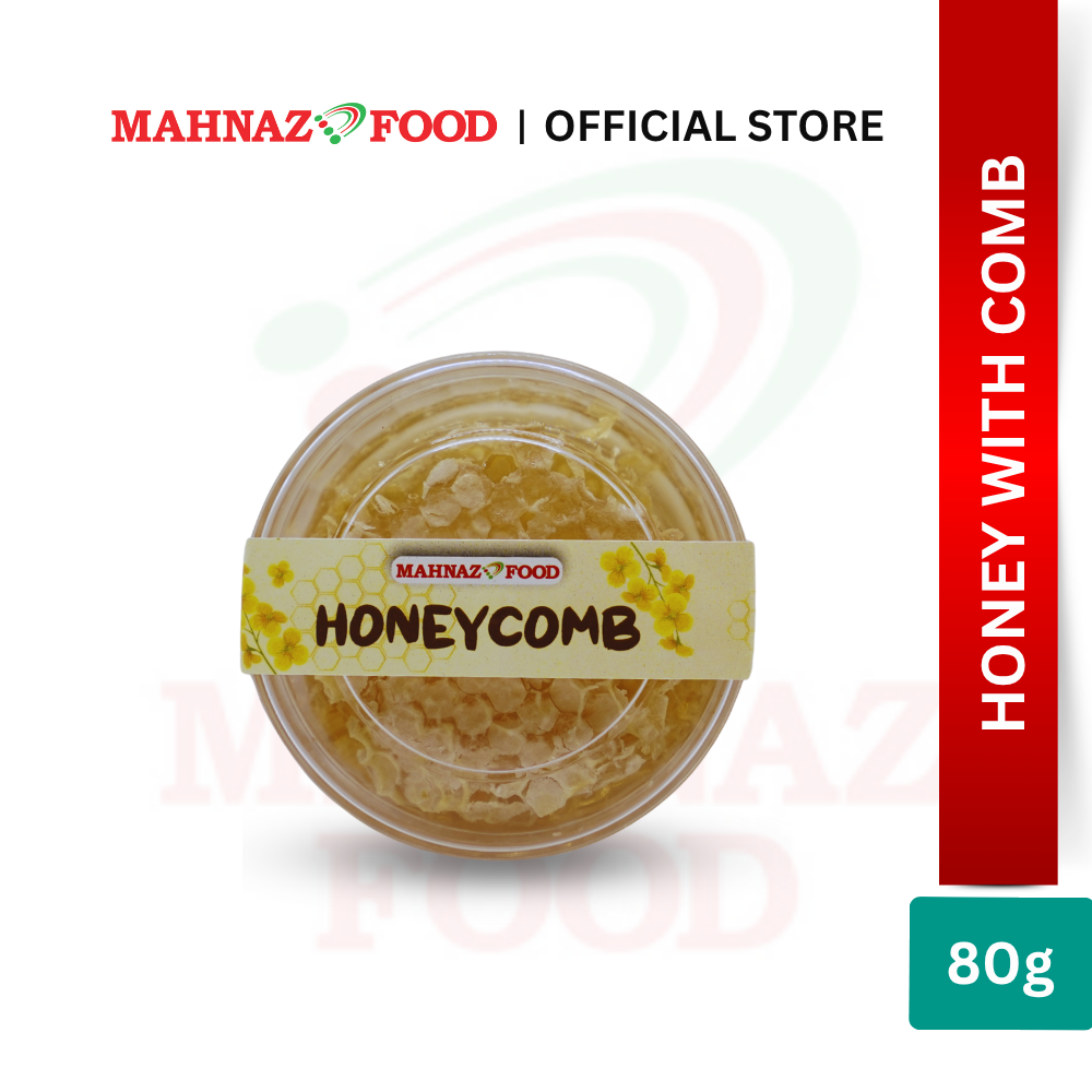 Mahnaz Food Pure Honey With Comb 80G / 420G | Madu Asli Dengan Sarang Lebah