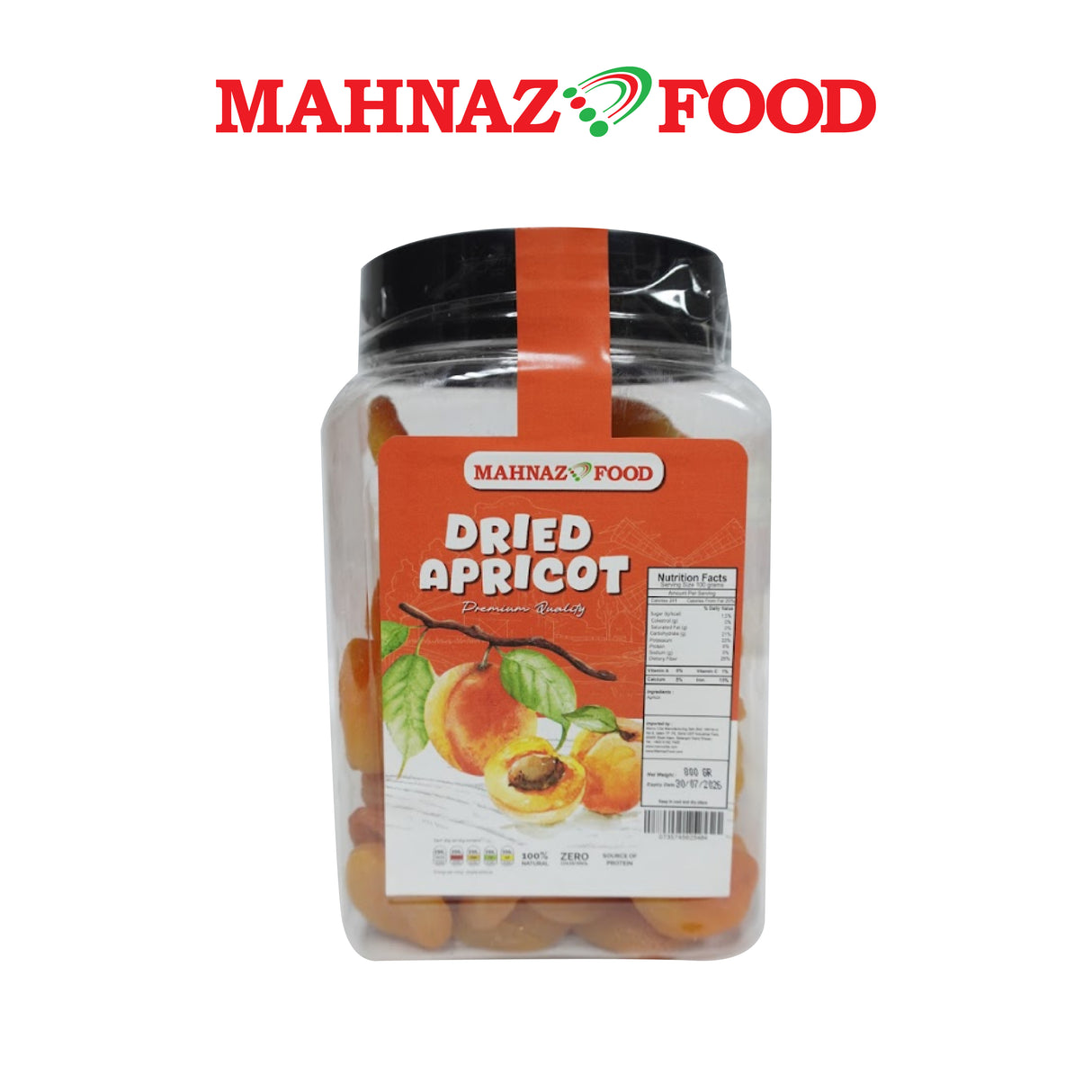 Mahnaz Food Dried Apricot 800g Jar