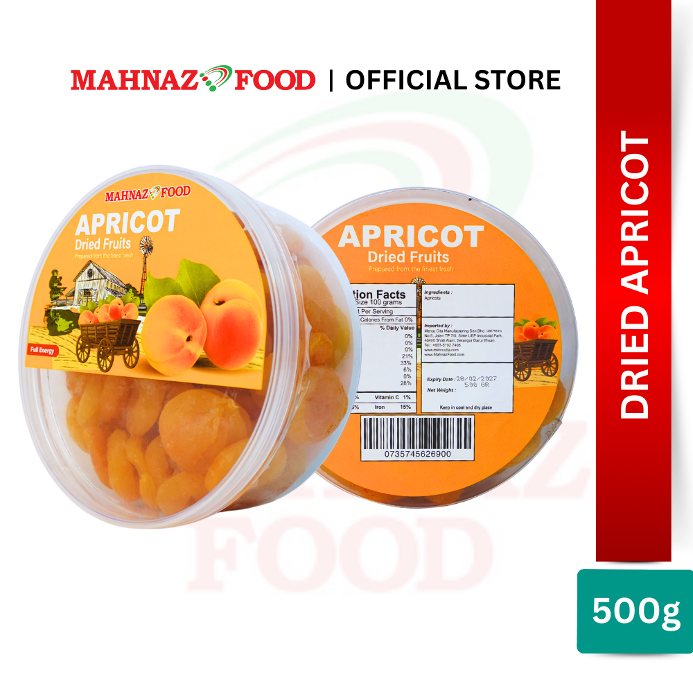 Mahnaz Food Variety Dried Fruits Round Container 400g – 550g | Premium Snack | Healthy Gift Set | Mix Buah Kering | 干果礼盒