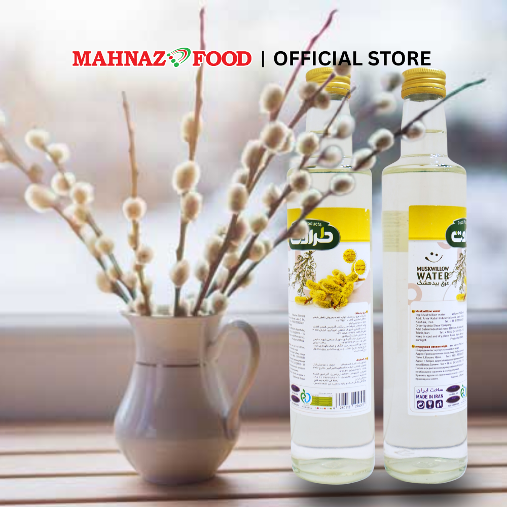 Mahnaz Food Taravat Muskwillow Water 500ml | Natural Herbal Distillate | Pain Relief & Relaxation | Air Bidmeshk | 麝香柳水