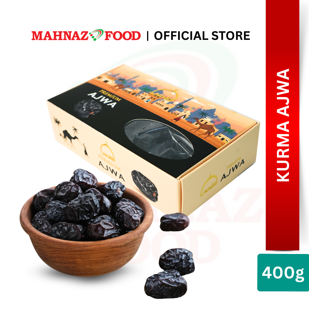 Borong Makanan Mahnaz | Al-Aqsa Premium Ajwa 400g (12 pek)