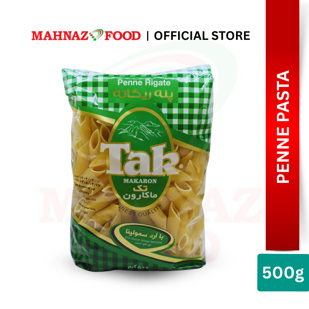 Mahnaz Food Makaron Penne Rigate 500g | Premium Penne Pasta | Pasta Berkualiti Dari Turki