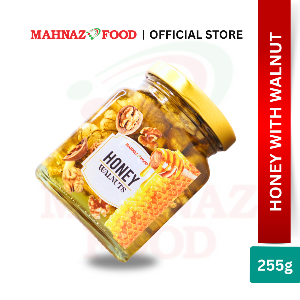 Mahnaz Food Assorted Honey With Nuts | Walnut 255g | Macadamia 245g | Pistachio 240g