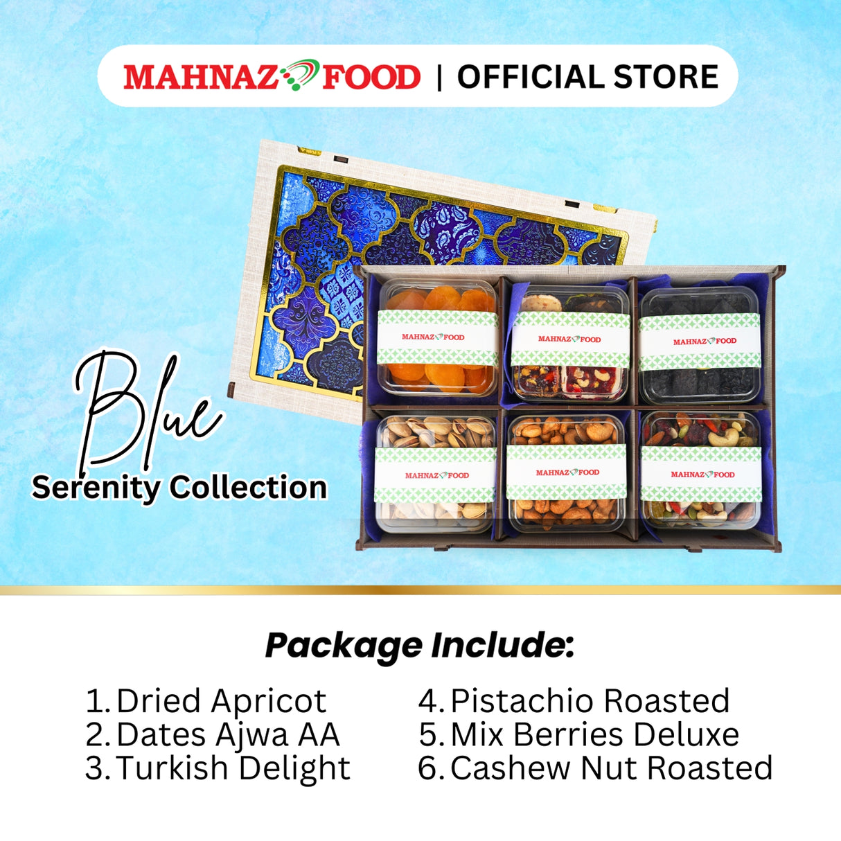 Mahnaz Food Blue Serenity Collection | Gift Box