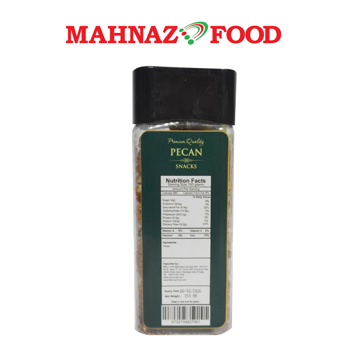 Mahnaz Food Pecan 150g