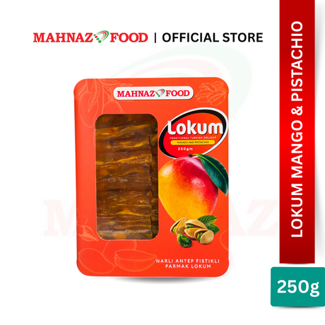 MAHNAZ FOOD LOKUM MANGO AND PISTACHIO 250G
