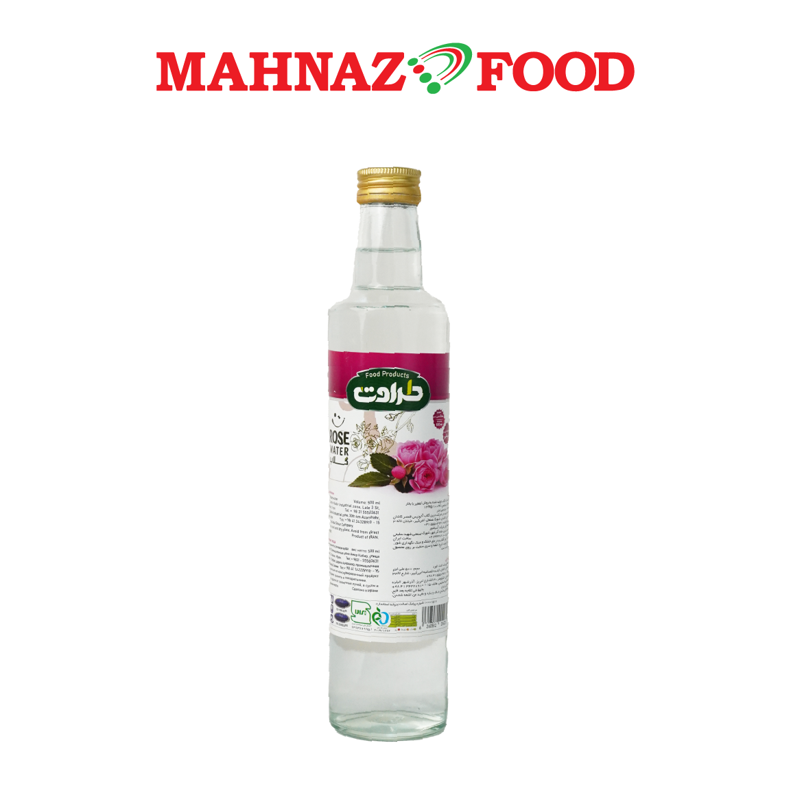 Mahnaz Food Lokum Kazani Turkish Delight Taravat Rose Water 500ml Buatan Turki