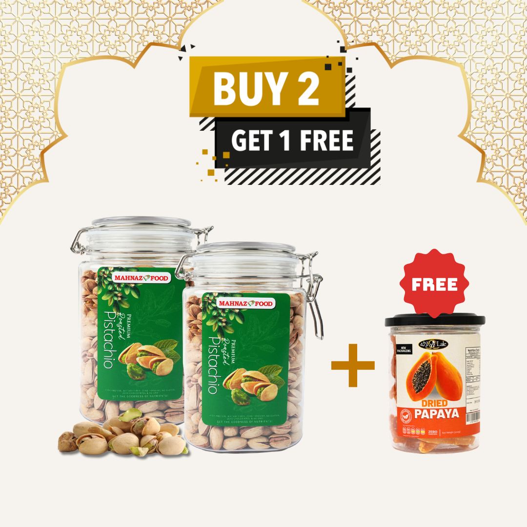 Buy 2 Free 1 | Pistachio | Macadamia Berry | Cashew Roasted Nuts | 800g| x FREEGIFT | 200g