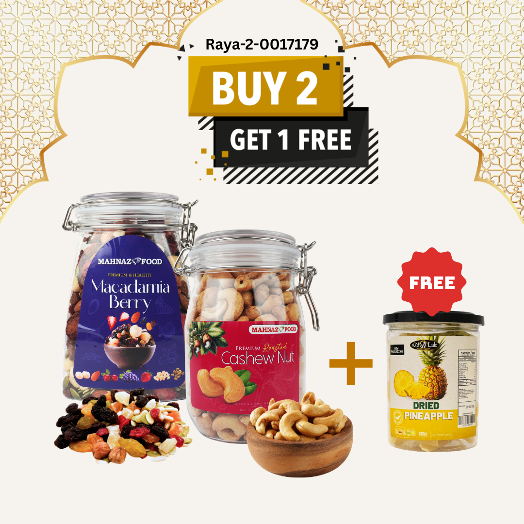 Buy 2 Free 1 | Pistachio | Macadamia Berry | Cashew Roasted Nuts | 800g| x FREEGIFT | 200g