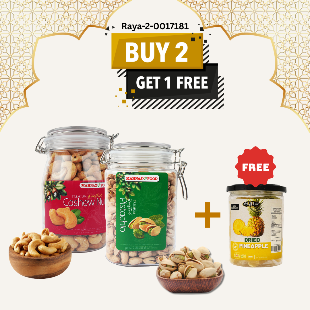 Buy 2 Free 1 | Pistachio | Macadamia Berry | Cashew Roasted Nuts | 800g| x FREEGIFT | 200g