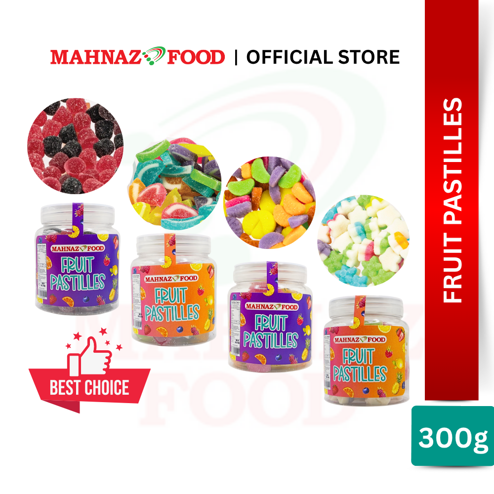 MAHNAZ FOOD JELLY FRUIT PASTILLE 300G