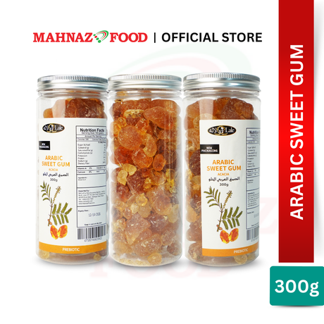 Mahnaz Food Arabic Sweet Gum Acacia Senegal |  Arabic Bitter Gum Acacia Seyal Bottle Pack (250g|300g)