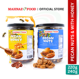 Mahnaz Food Pecan Nuts 220G & Pecan Honey 240G | Brain Food | High Antioxidant | Premium Nut 蜂蜜山æ ¸桃 养脑零食