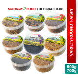 Mahnaz Food Variety Raisins Round Container 500g – 700g | Premium Snack | Healthy Gift Set | Mix Raisins | 葡萄干礼盒