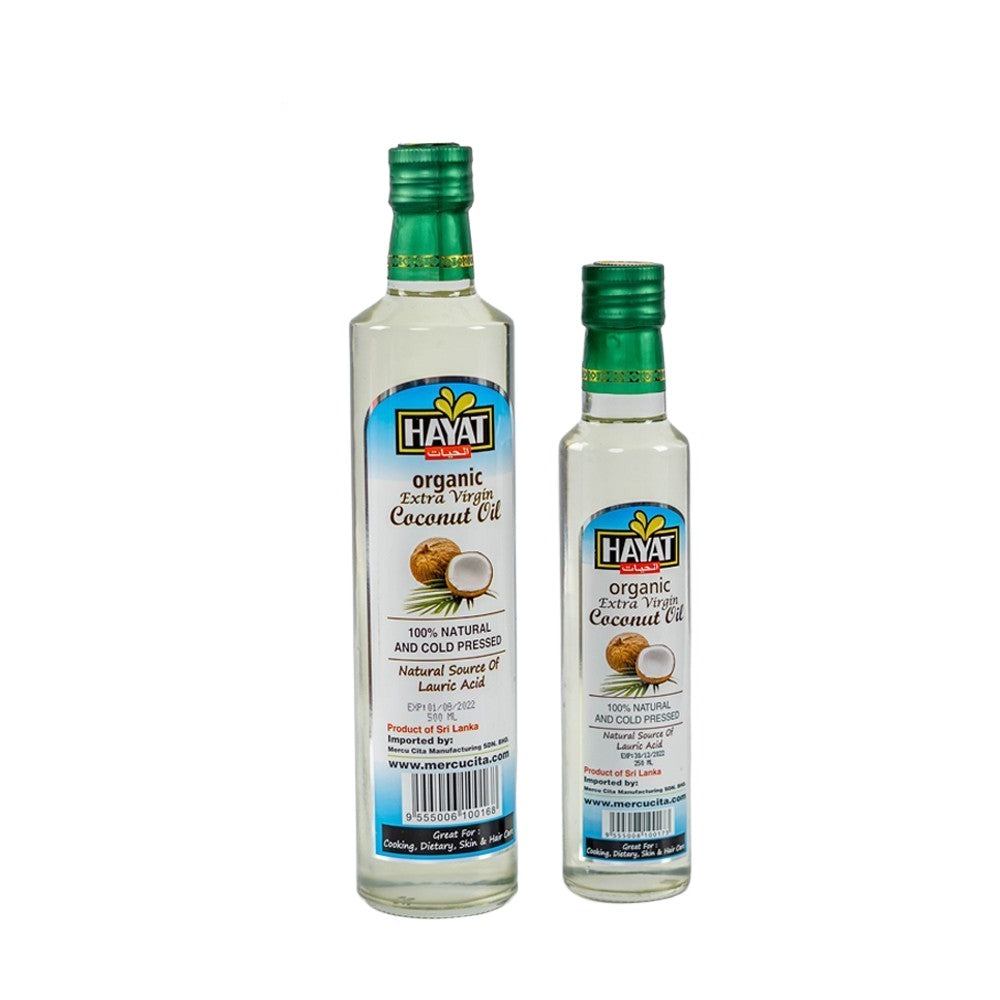 Oil | Hayat | Organic Extra Virgin Coconut Oil | 250ml / 500ml