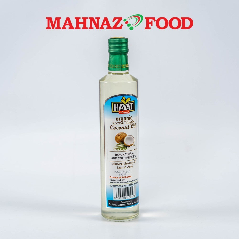 Oil | Hayat | Organic Extra Virgin Coconut Oil | 250ml / 500ml