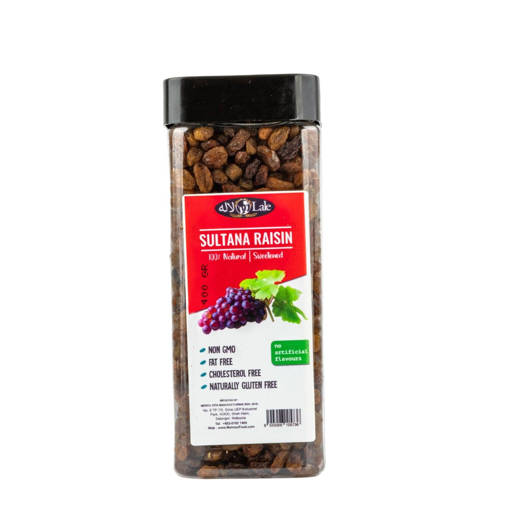 Mahnaz Food - Lale Sultana Sundried Raisin | Sultana Kismis Bottle (400G)