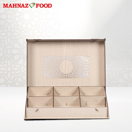 Makanan Mahnaz | Kotak Jubin Kayu Besar (Coklat/Putih) | Kotak Sahaja