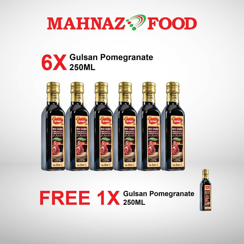 Mahnaz Food 6 Bottles 250Ml Gulsan Pomegranate Concentrate Pati Delima