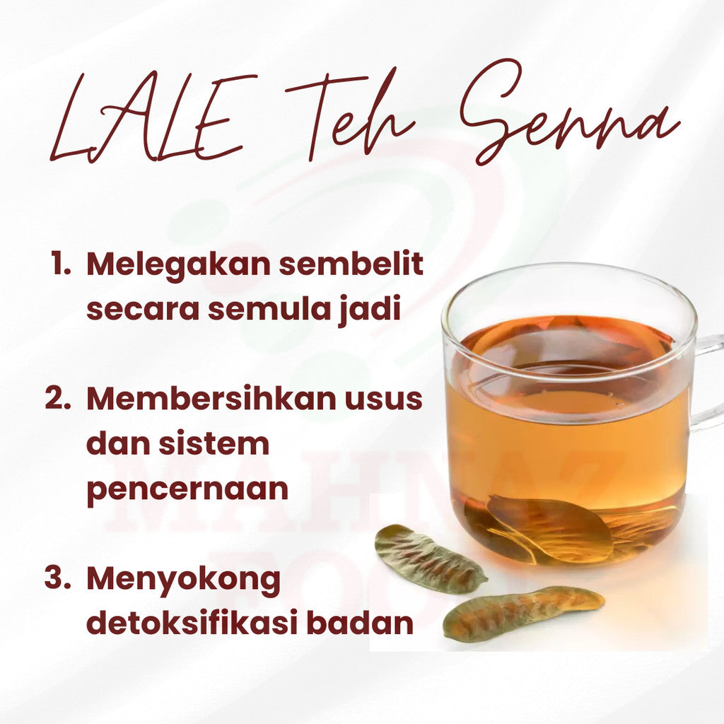 MAHNAZ FOOD Lale Herbal Tea Collection Teh Herba Daun Teh Bunga Senna/Green Tea/Black Tea/Rose/Roselle/Thyme