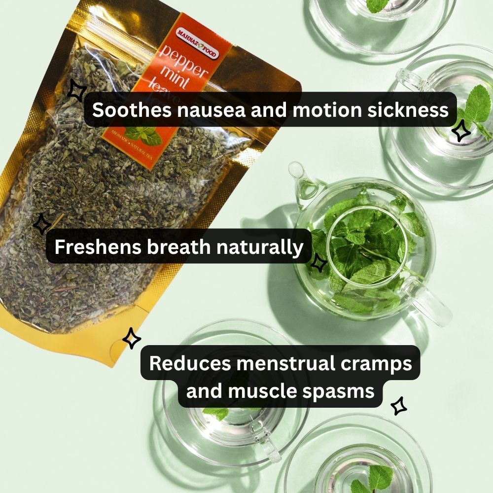 Mahnaz Food Lale Peppermint Leaf Tea (40g) | Teh Daun Pudina