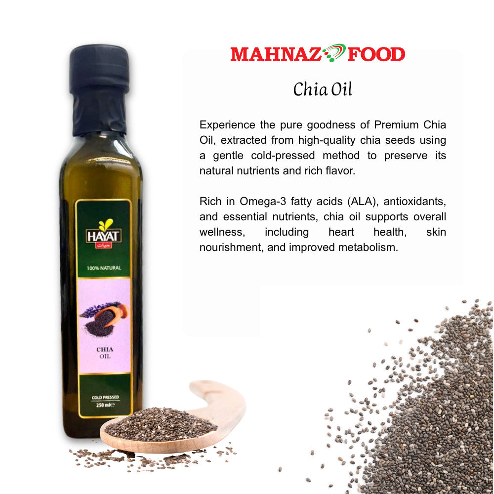 Oil | Hayat | Chia Oil | Cold Pressed | 250ml